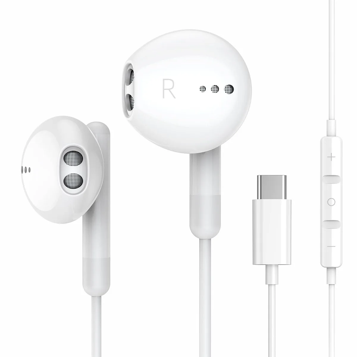 BENEWY 539 ME540 USB-C Headphones White 14.2mm 1.2m — product photo