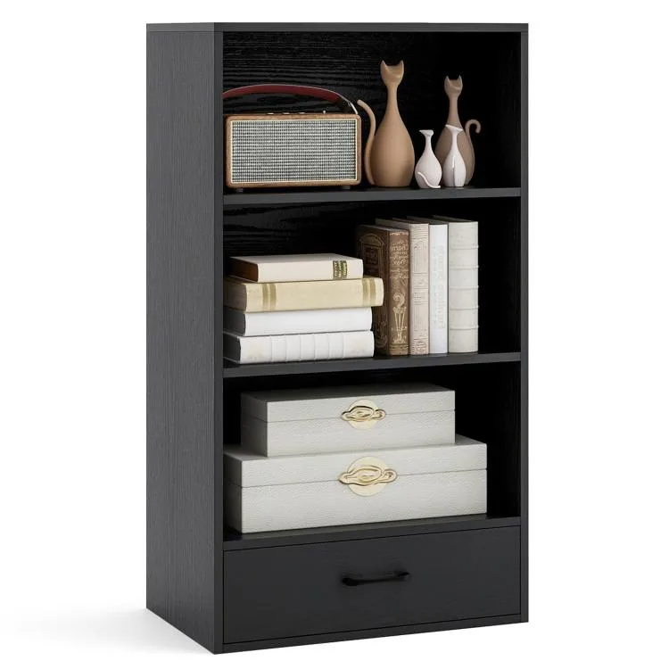 SlickBlue SlickBlue 4-Tier Bookcase 24x15x48 Black — product photo