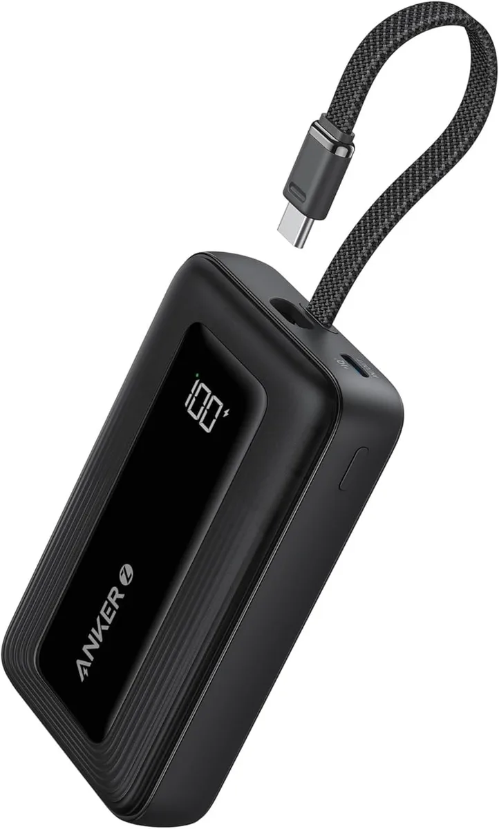 Anker Anker Zolo Power Bank 10000mAh 30W Built-in USB-C Cable A1688 — product photo