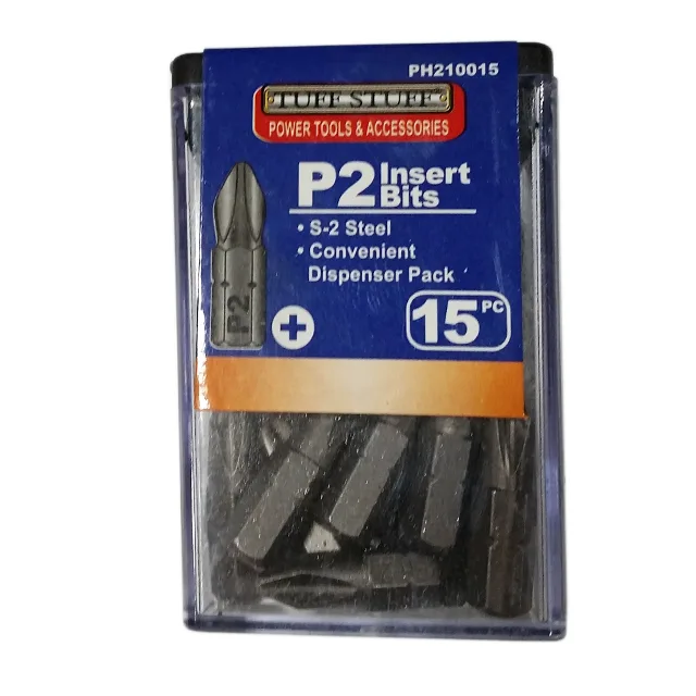 Tuff Stuff Tuff Stuff PH210015 15 Phillips #2 S-2 Steel Bits 1" Pneumatic Accessory — product photo