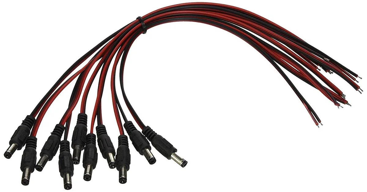 iMBAPrice iMBAPrice iMBA-CCTV-PGTM-10 DC Male Power Pigtail Cable Pack of 10 — product photo
