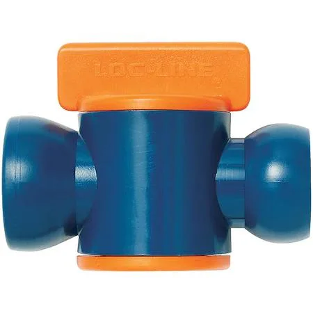Two acetal inline shutoff valves for half inch flex hose systems