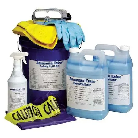 Blue bucket spill kit with goggles aprons boot covers gloves
