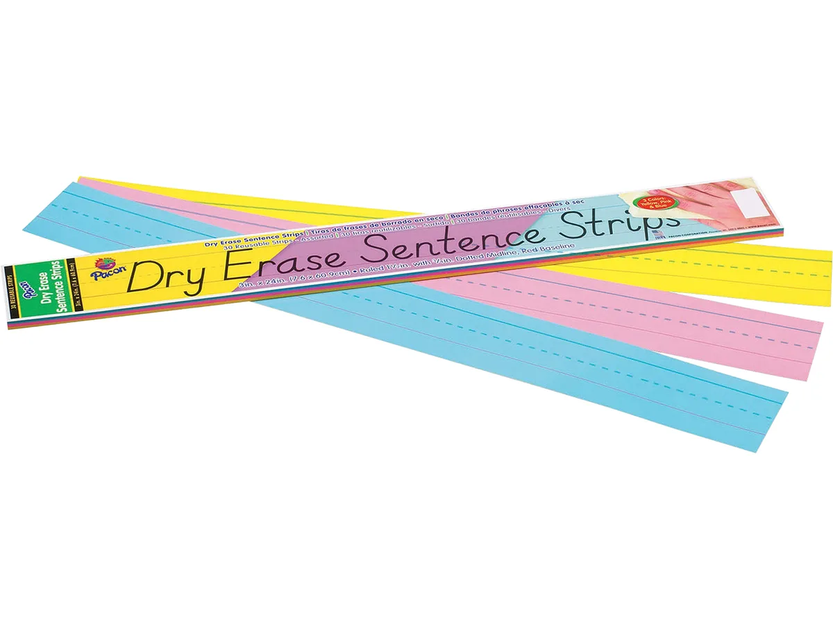 Pacon Pacon 5186 Dry-Erase Sentence Strips 30 Pack — product photo