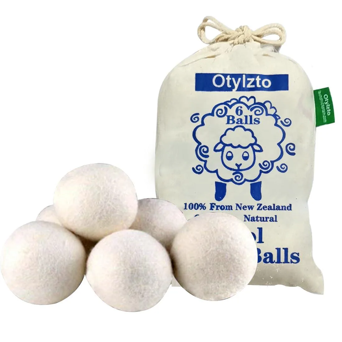  otylzto WoolDryerBalls-6pcs 6-Pack fabric craft — product photo