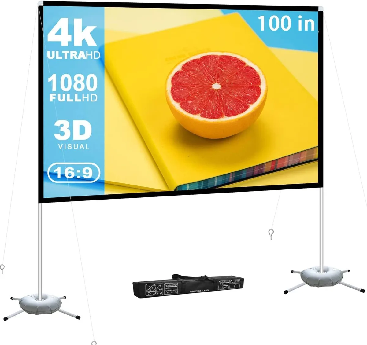 PISKEKAT PISKEKAT 80 inch Portable Projector Screen with Stand — product photo