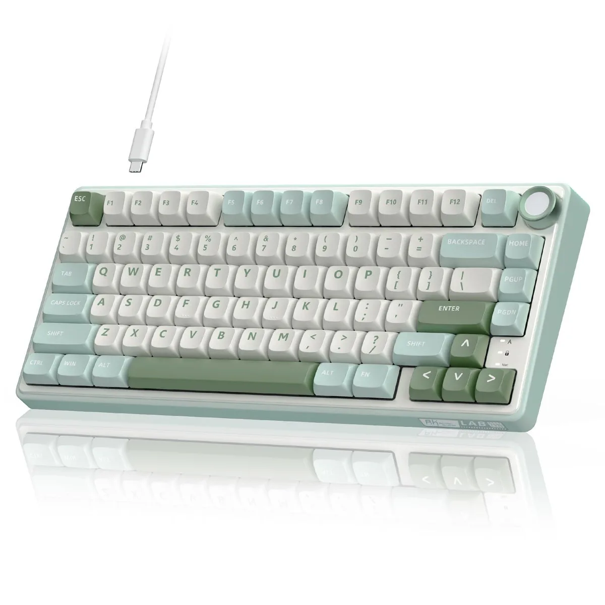  GE RK R75 75% Wired Gaming Keyboard Green Linear Switches — product photo