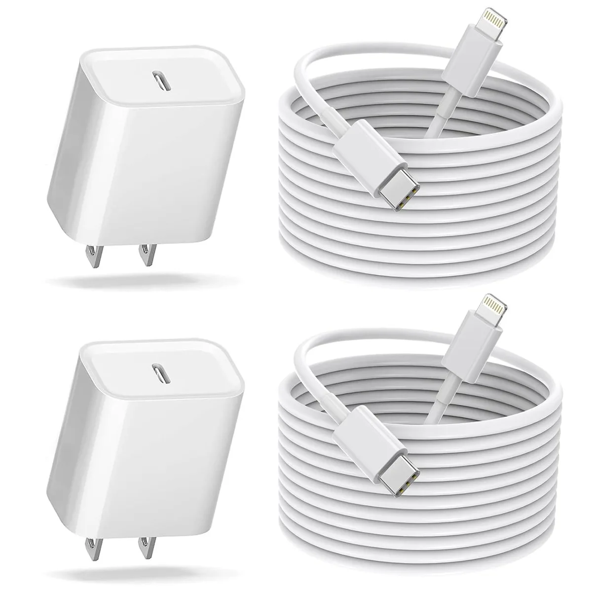 MCHOSE MCHOSE 2Pack 10FT USB-C to Lightning Cable + 20W PD Charger — product photo