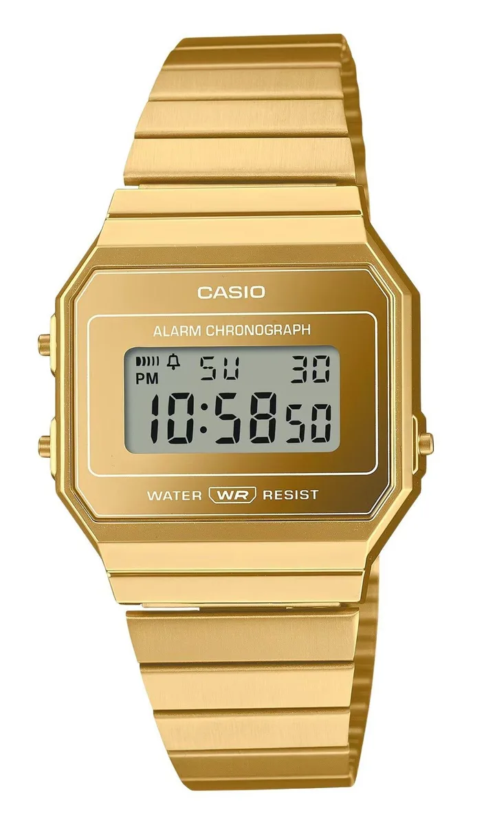 CASIO CASIO A700WEVG-9A Vintage Digital Gold Stainless Steel Watch — product photo