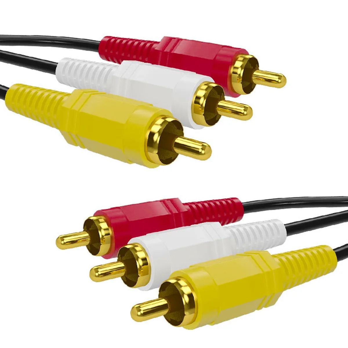  HTDYOO RCA-1 3 RCA Composite Cable 4.6 ft Gold Plated — product photo
