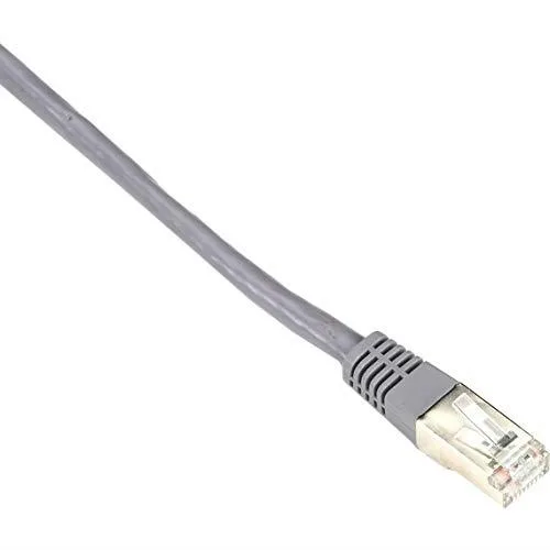 Gray Cat 6 shielded patch cable, 10 ft, slim molded connectors