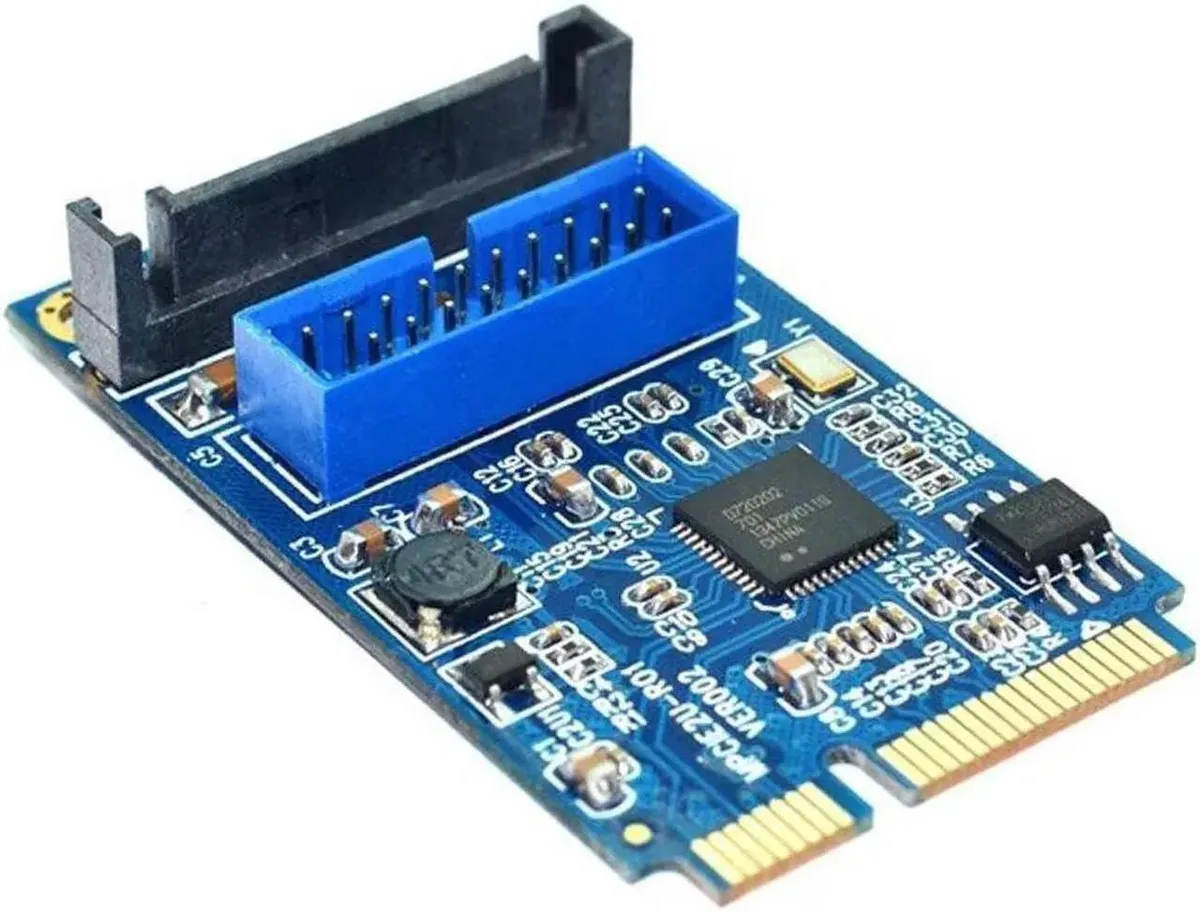 Vszerda Vszerda Mini PCIe to Dual USB 3.0 20-pin Adapter with SATA Power — product photo