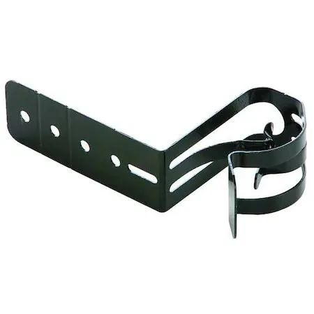 Silver steel support bracket for half to one inch EMT conduit