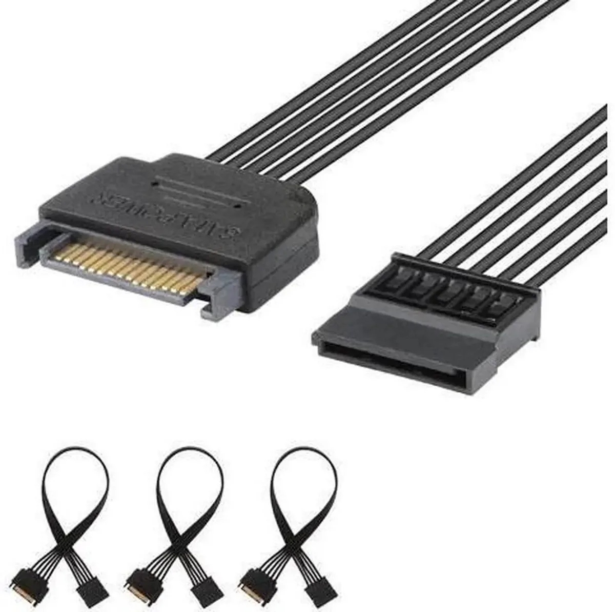 SMUGDESK SMUGDESK 3 Pack 10 Inch 15 Pin SATA Power Extension Cable — product photo