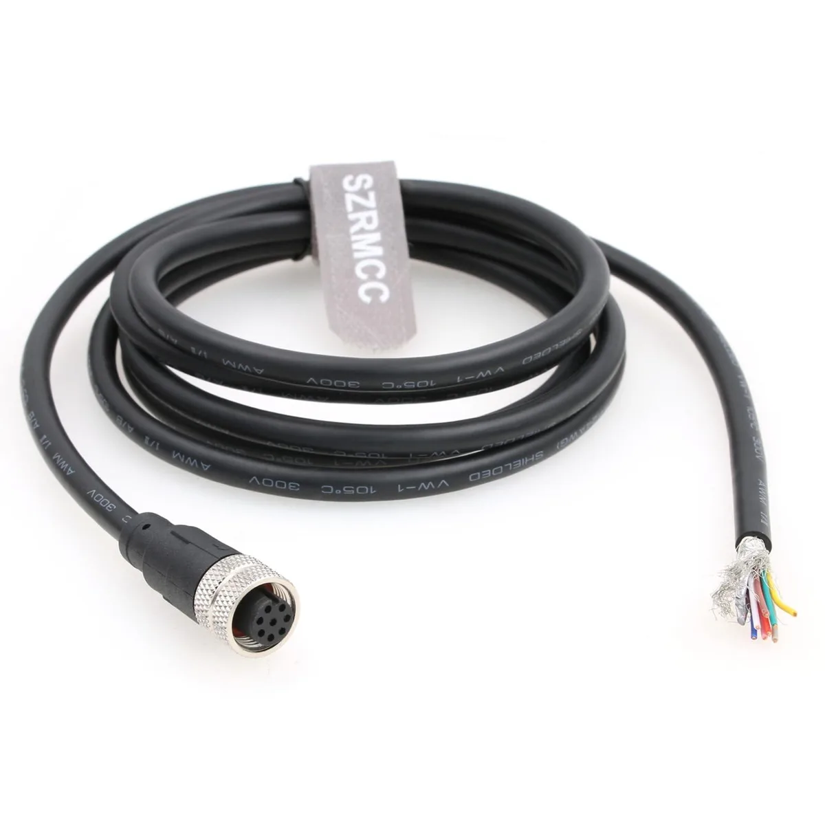 Bolton Technical Bolton Technical M12 A-Code 8-pin Female to Flying Leads Cable 10m — product photo