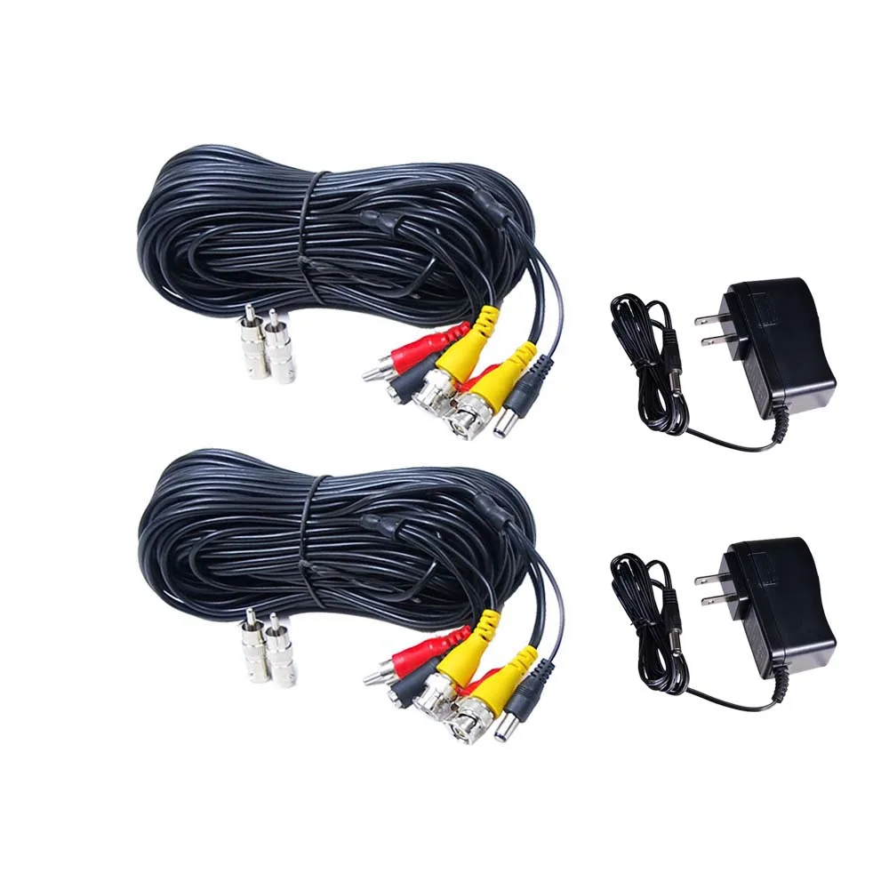 VideoSecu VideoSecu ACBVA502P 2×50 ft Audio Video Power Cable surveillance accessory — product photo