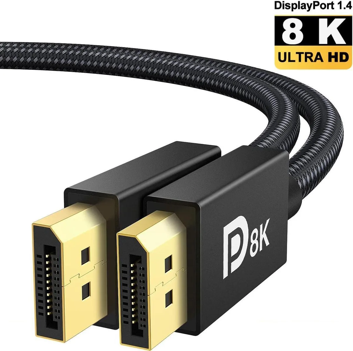 Vszerda Vszerda 8K DisplayPort 1.4 cable 3.3 ft DP to DP 32.4 Gbps 8K 60Hz 2K 240Hz 4K 144Hz — product photo