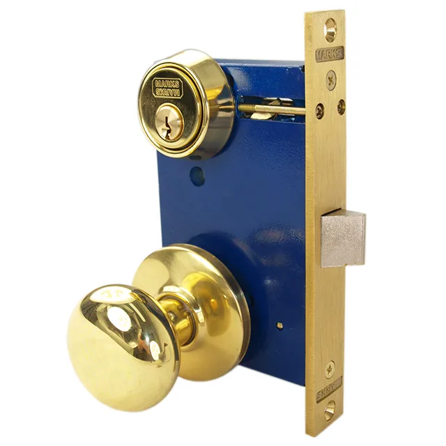 Marks USA Marks USA 22DW-3-LH Polished Brass Left Hand Mortise Door Lock — product photo
