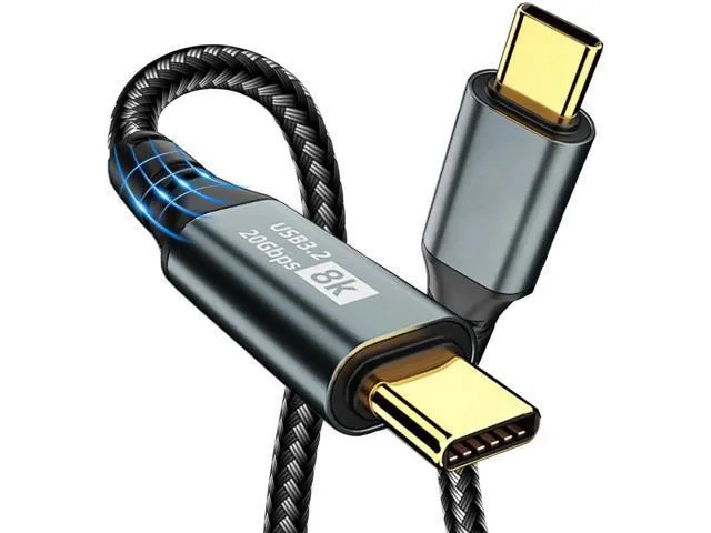 Manw USB-C to USB-C video cable 3.3FT with Thunderbolt compatibility