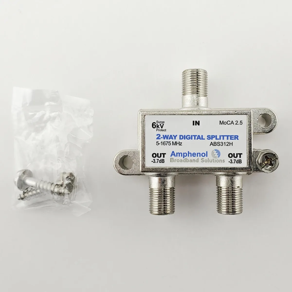 Amphenol Amphenol ABS312H 2-Way MoCA 2.5 Splitter 5-1675 MHz — product photo