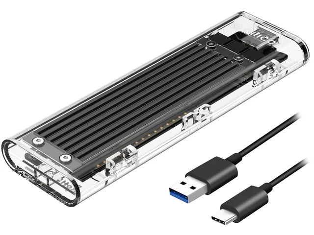 Orico Orico M.2 SATA B-Key SSD Enclosure USB3.1 Type-C 6Gbps Black Transparent — product photo
