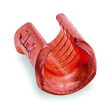 Copper C-tap connector with gray finish, crimp style, 600 V rating