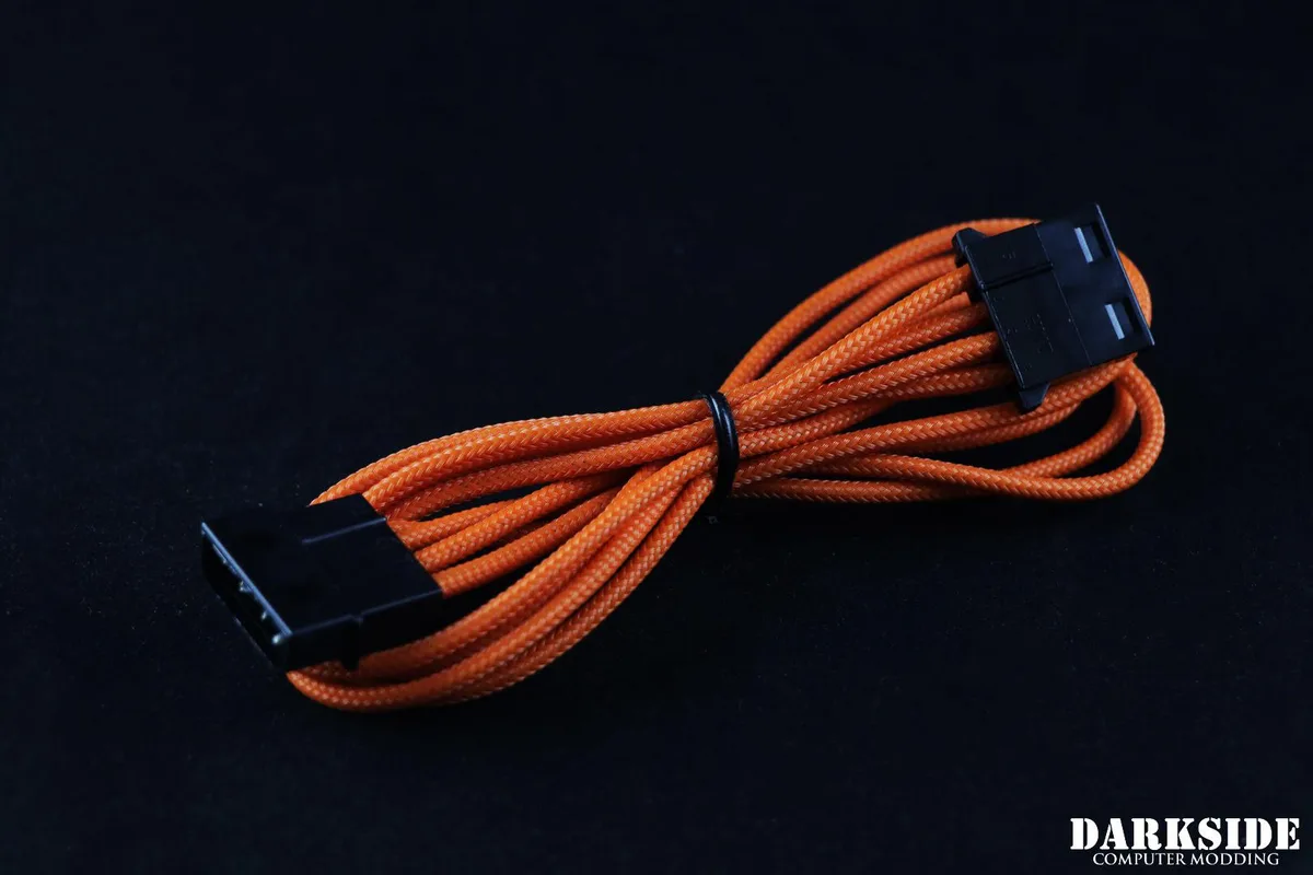 Darkside Darkside DS-0959 4-Pin MOLEX HSL Extension Single Braid Cable Orange — product photo