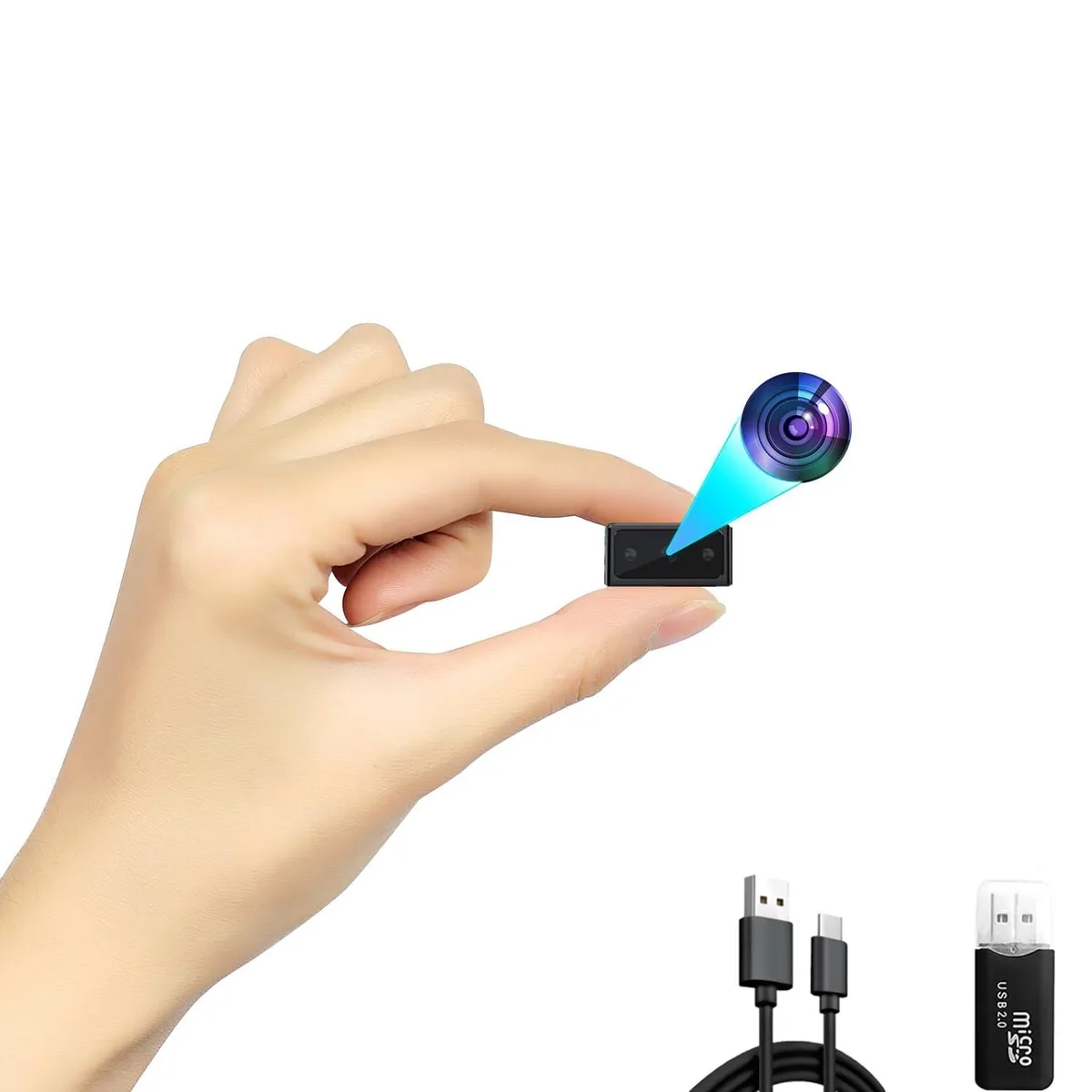 YINGZIKEJI K7 Mini Spy Camera 1080P 500 mAh 3.5 h 940 nm Night Vision Gravity Sensor — product photo