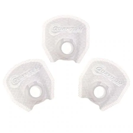 Three transparent fuel pump strainers in a set