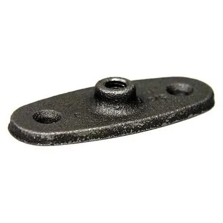 Iron threaded rod hanger plate, 2.8 inch length, 1.4 inch width, hinge mount