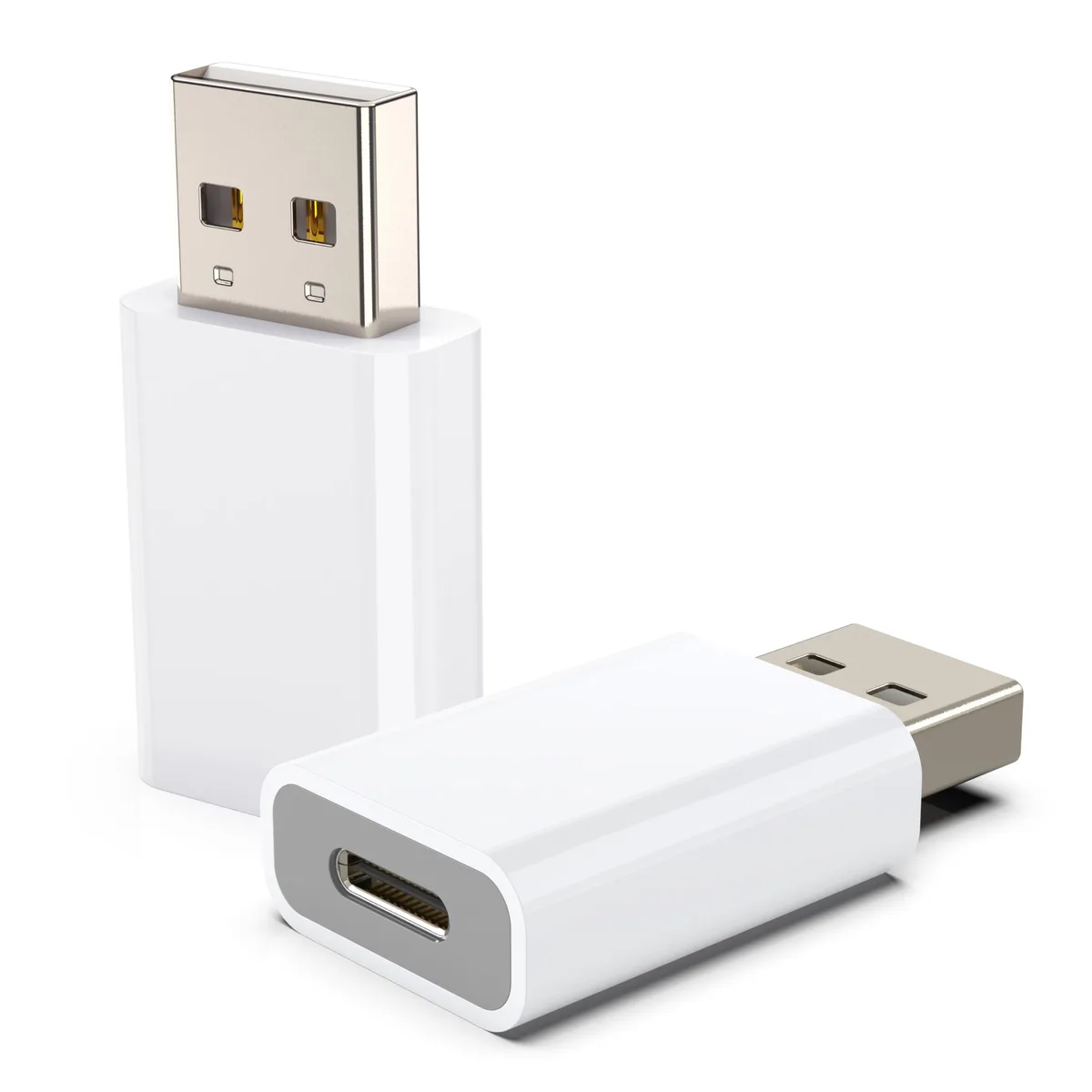  LMUBOY RM USB to USB-C adapter white 2-pack — product photo