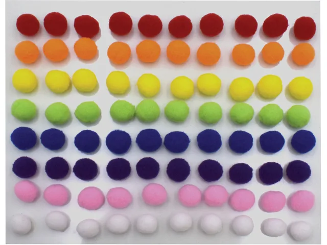 Pacon Corporation Pacon AC813001 Peel-n-Stick Pom Pons 240 Pack — product photo