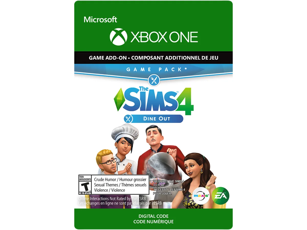 Electronic Arts Electronic Arts 7D4-00228 The Sims 4 Dine Out DLC downloadable game — product photo