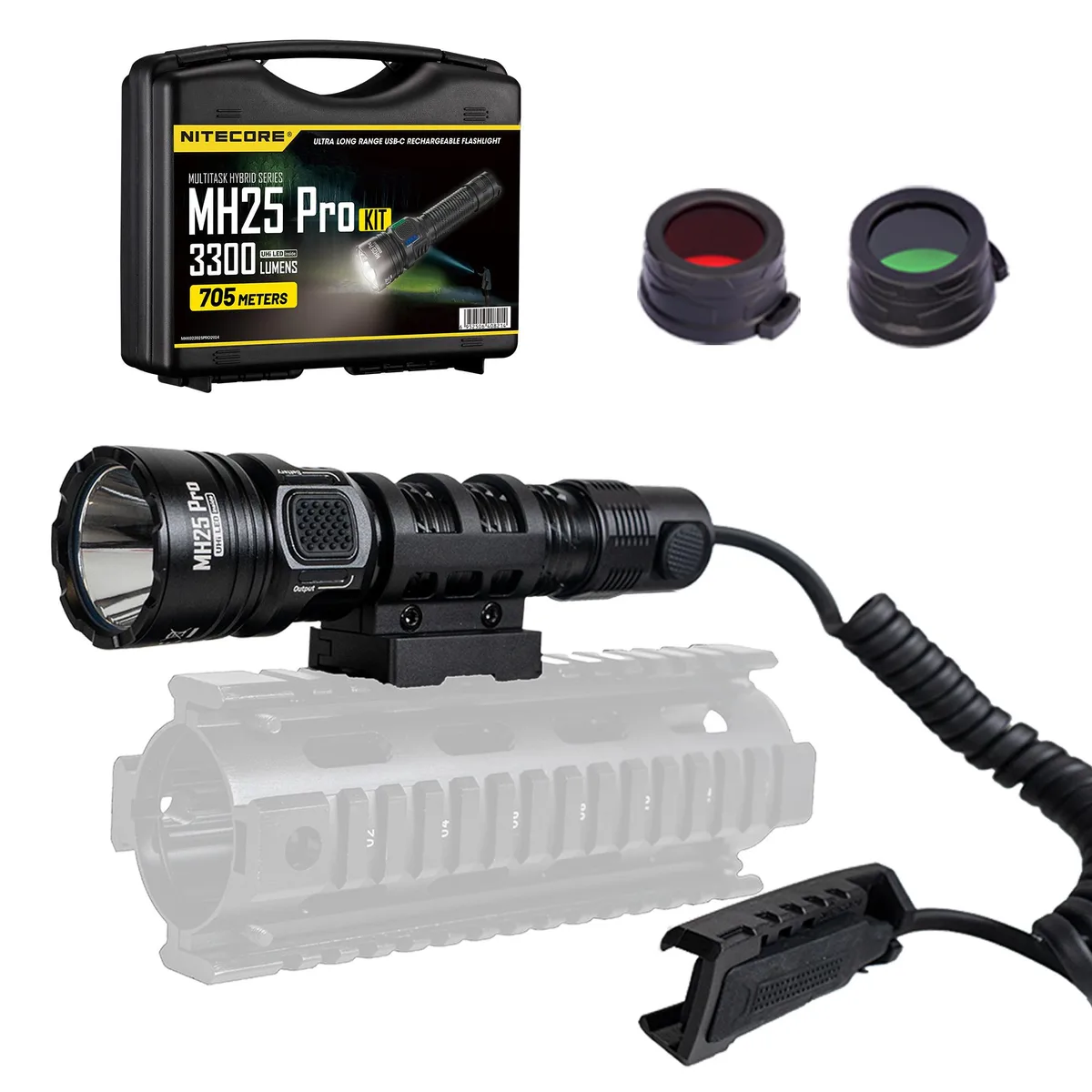 Nitecore Nitecore MH25 Pro 3300 Lumen Hunting Light Kit — product photo