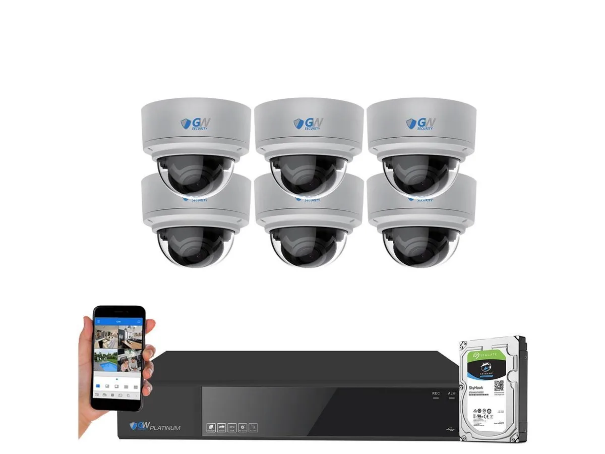 GW Security Inc. GW Security GW7808NP 8-Channel 4K NVR Kit with 6 Dome Cameras 2TB — product photo