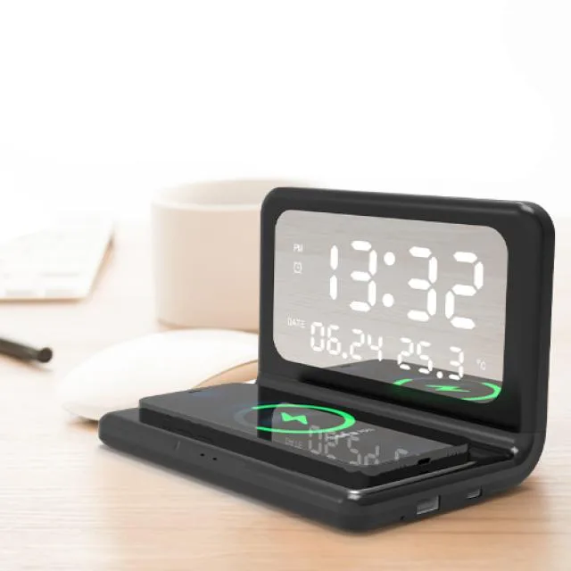Gemdeck Gemdeck Alarm Clock Wireless Charger 10W 2000mA Black — product photo