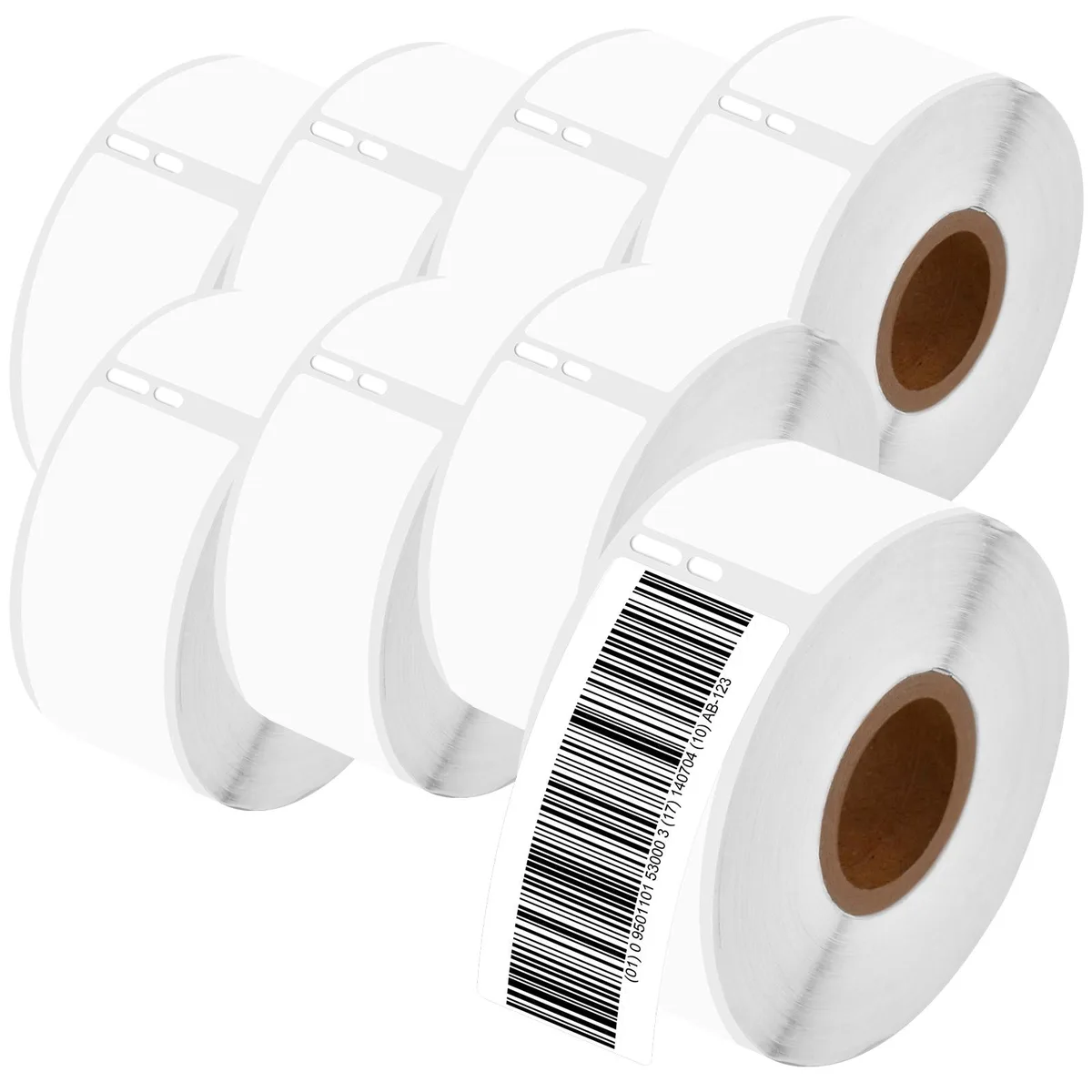 GREENCYCLE GREENCYCLE DM-30320 Label 8 Rolls 260 Labels/Roll 28mm x 89mm White — product photo