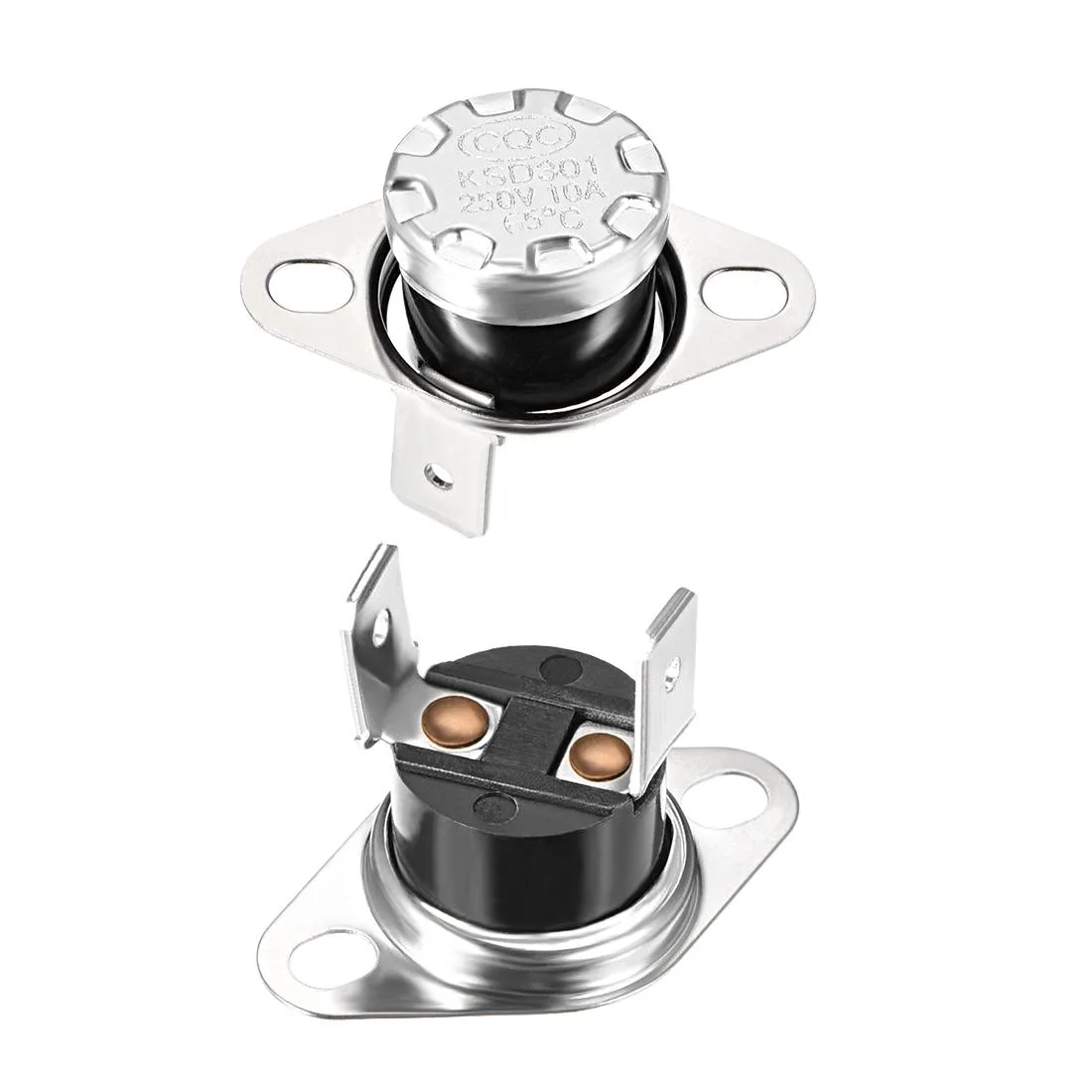 Unique-Bargains Unique-Bargains KSD301 65°C 10A 250V NO 6.3mm 2pcs electrical timer switch — product photo