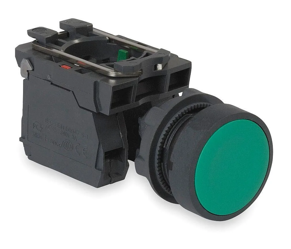 Schneider Electric Schneider Electric XB5AA35 Push Button Operator 22 mm Green 1NO/1NC — product photo