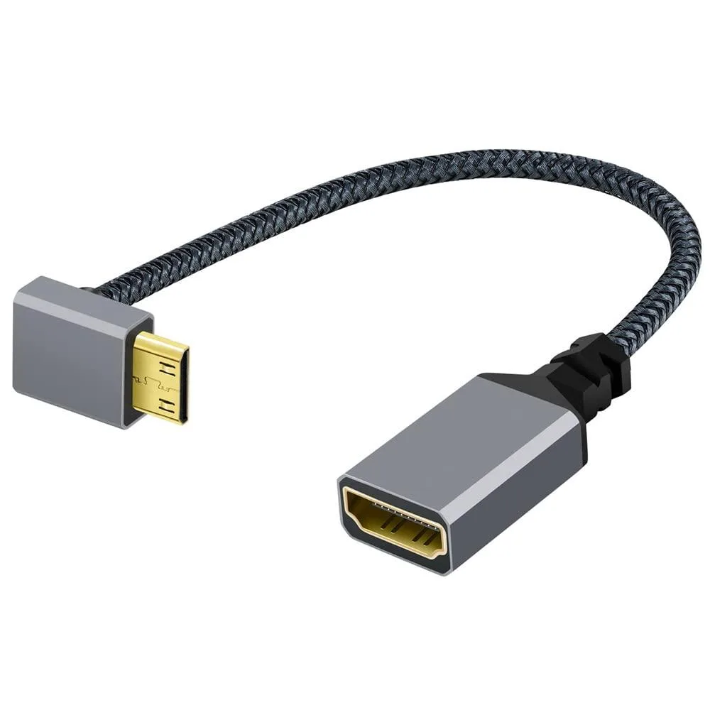 Fervit Fervit 4K Mini HDMI 1.4 Male 90° Up Angled to HDMI Female Extension Cable — product photo