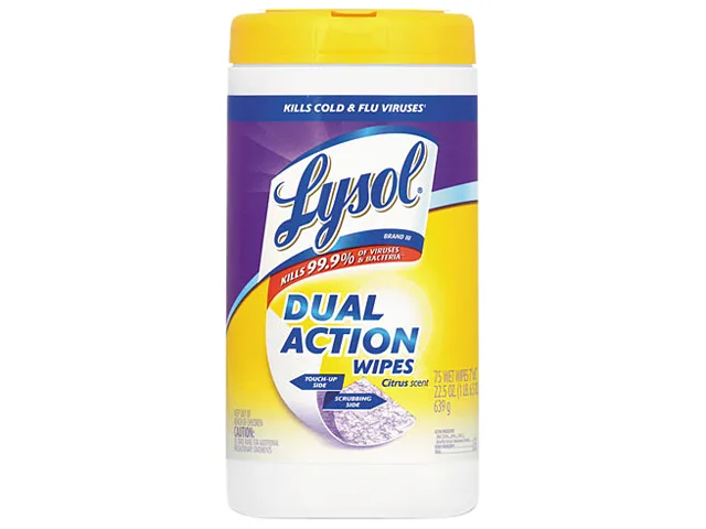Reckitt Benckiser Reckitt Benckiser 19200-81700 Lysol Citrus Disinfecting Wipes 75 Canister 7" x 8 — product photo