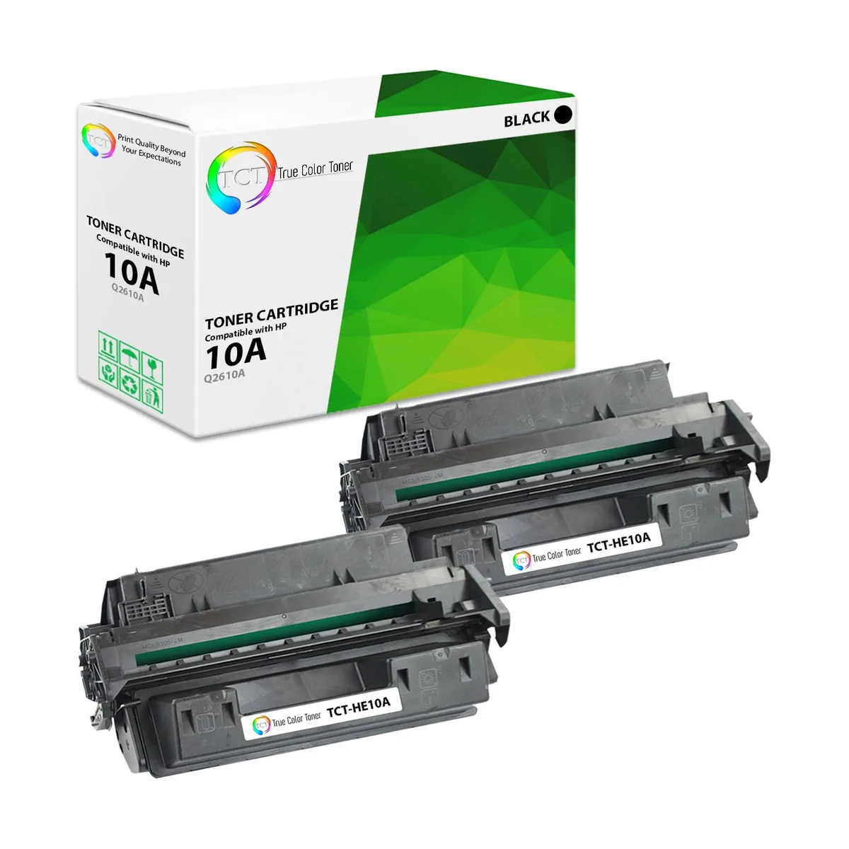 TCT TCT 10A Q2610A Black Toner Cartridge 2 Pack 6000 Pages — product photo