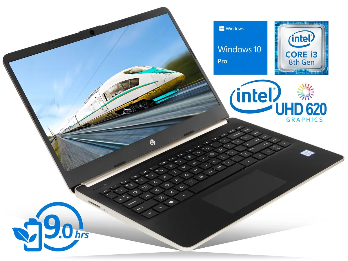 HP HP 14 laptop Intel Core i3-8145U 8GB 256GB NVMe SSD 14" HD Touch Windows 10 Pro — product photo