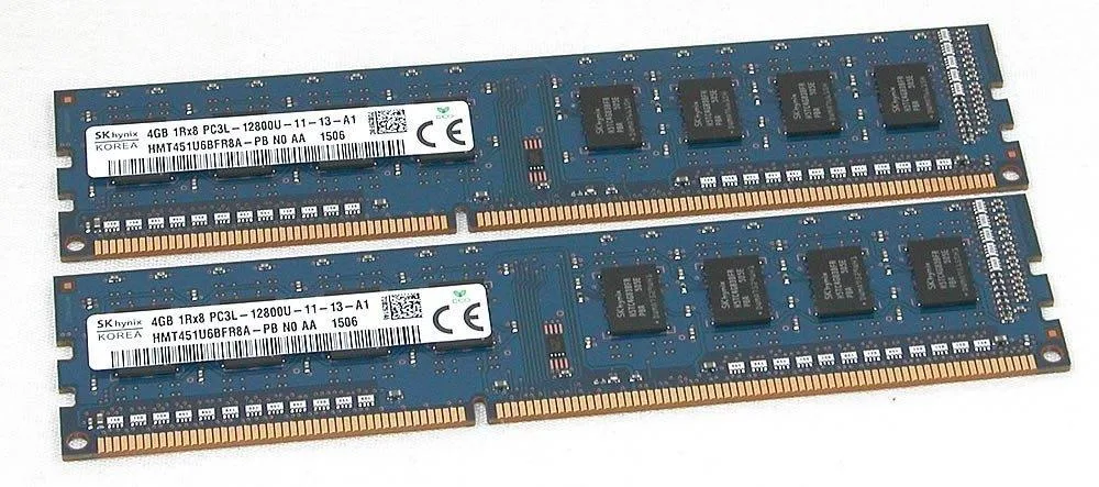SK hynix SK hynix HMT451U6BFR8A-PB 8GB (2×4GB) DDR3 1600 CL11 desktop RAM — product photo