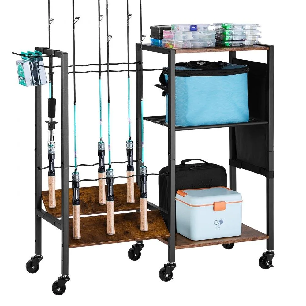 VEVOR VEVOR Fishing Rod Holder 12-Rod Mobile Cart with Wheels — product photo
