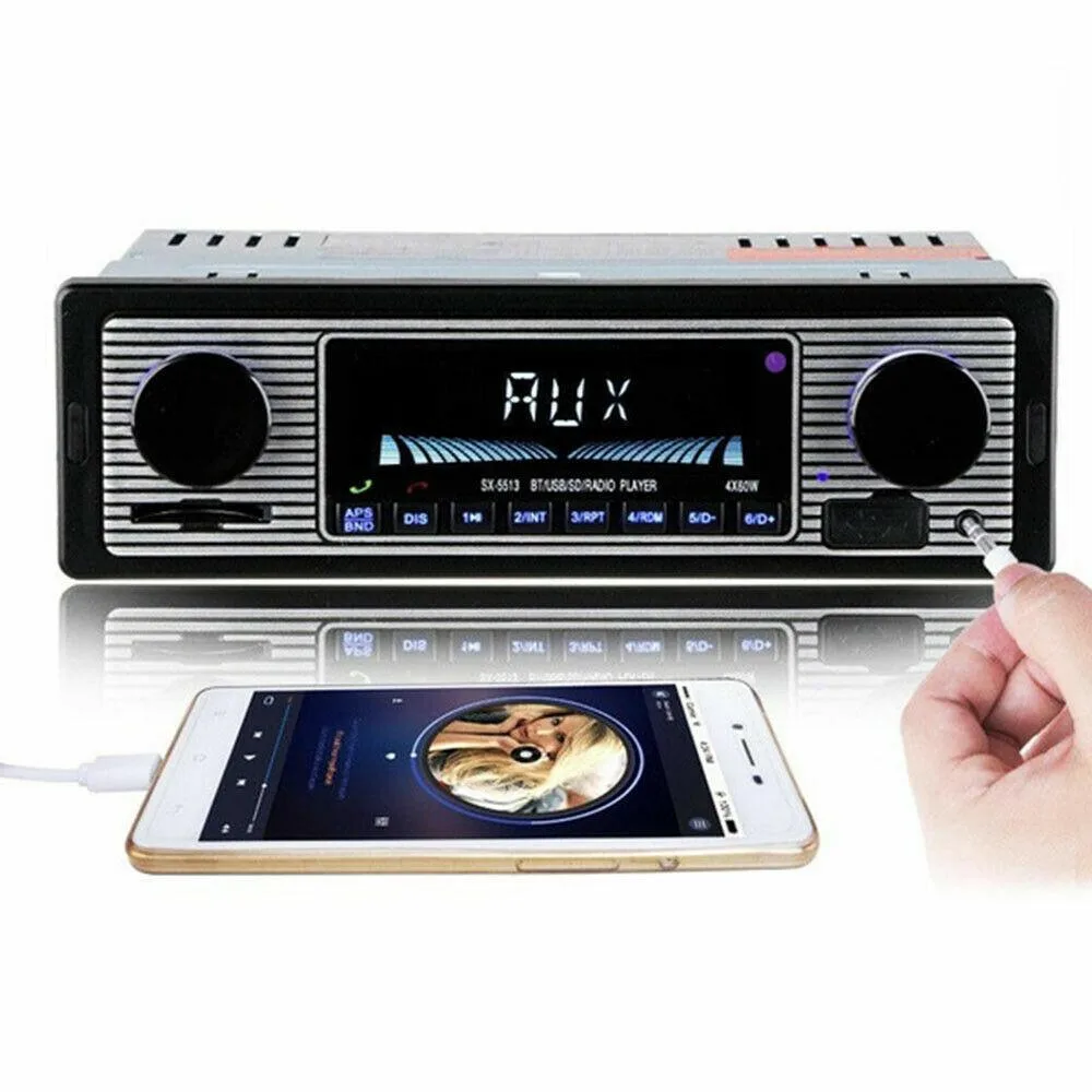 The Perfect Part The Perfect Part Bluetooth Vintage Car FM Radio MP3 Player USB AUX — product photo