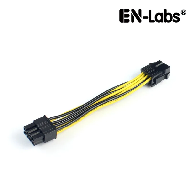 EN-Labs EN-Labs ADPCIE6P28P10CM 4 inch PCIe 6pin to 8pin internal power cable — product photo