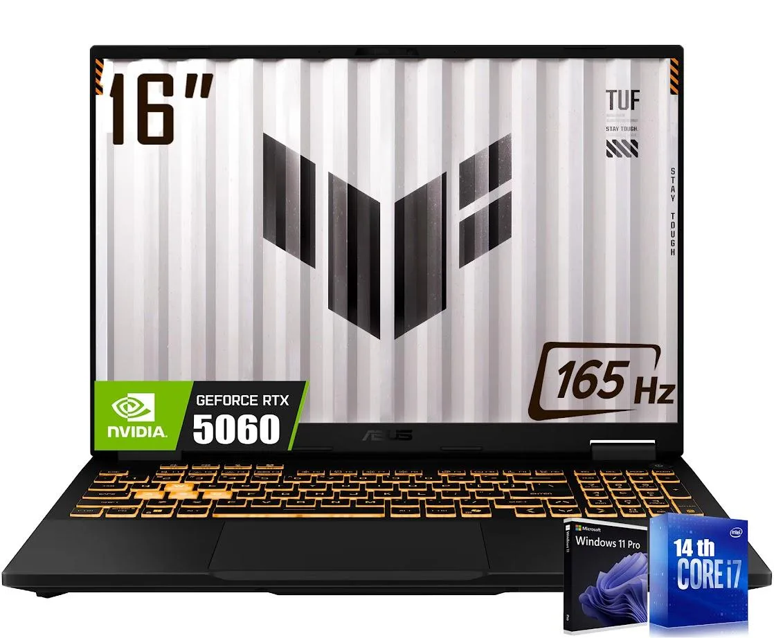 ASUS ASUS TUF F16 16" FHD+ 165Hz gaming laptop i7-14650HX RTX 5060 64GB 4TB — product photo
