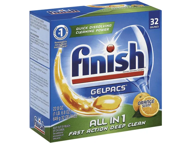 Box of 32 orange-scented dishwasher gelpacs