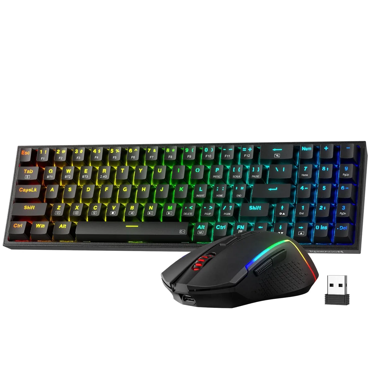  Redragon S136 Pollux 75% 78-Key Hot-Swap Keyboard &amp; 7200 DPI Mouse Combo — product photo